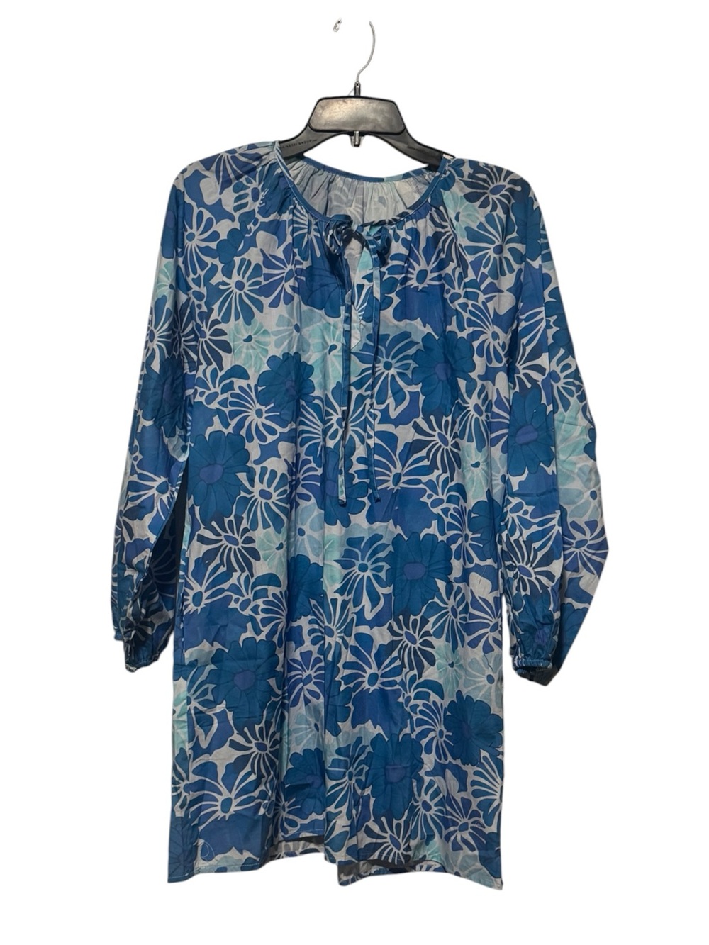 Blue Floral Peasant Tunic Dress 👗 NWT Size Medium